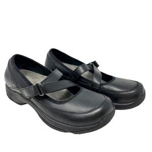 Dansko Womens Kiki Black Leather Shoes 5406020200 Mary Jane Size 41 US 10.5
